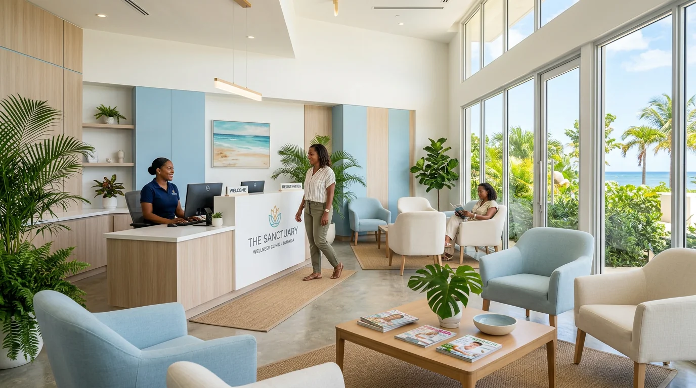 Meridian Clinical Laboratories modern reception area